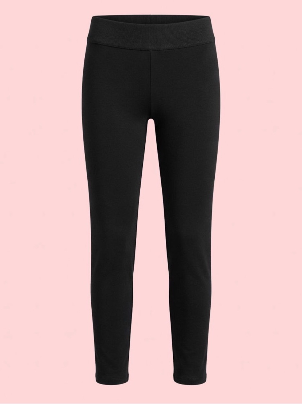 Ann Taylor Classic Black Ponte Knit Leggings Flat Front Elastic Waistband Small